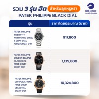 รวม 3 รุ่น ฮิต PATEK PHILIPPE BLACK DIAL สำหรับลุคหรูหรา  